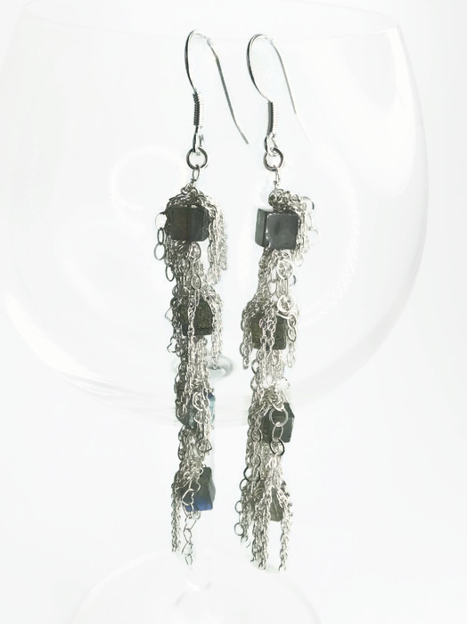 Gemstone Dangle Earrings By Van Der Muffin's Jewels