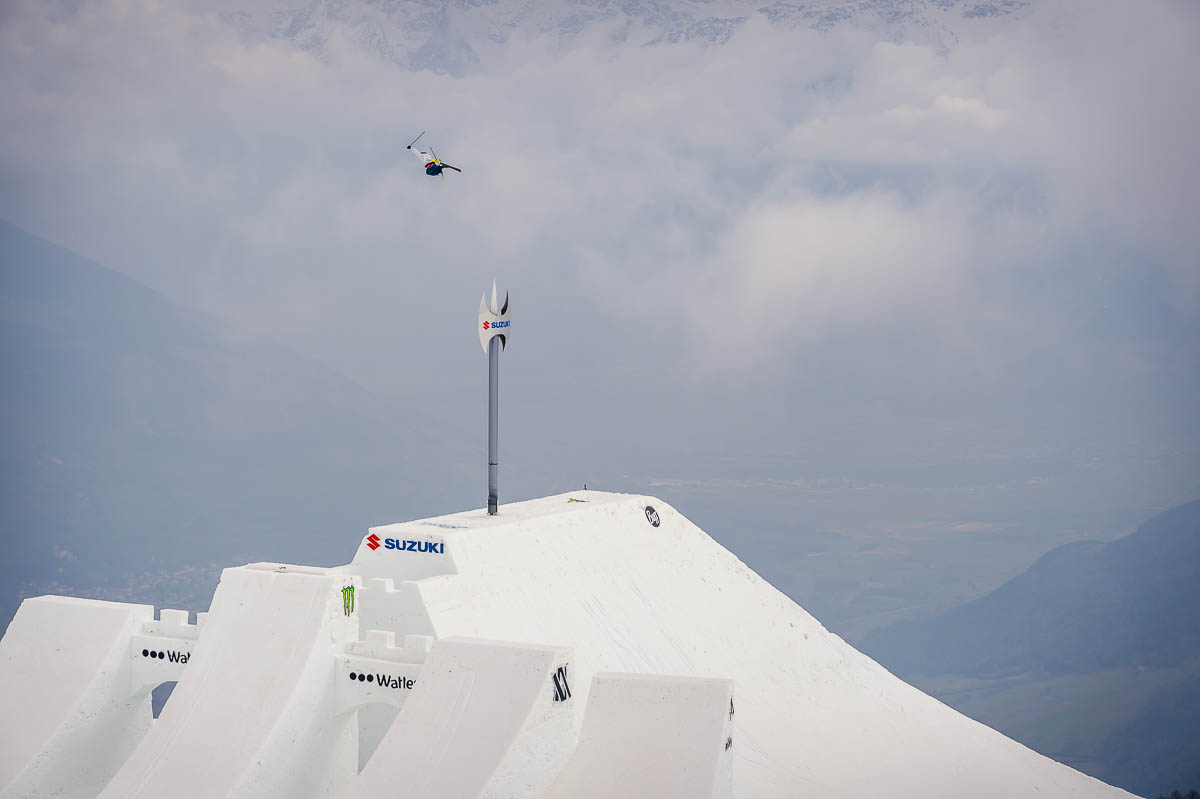 Monster Energy's Christian Haller Breaks World Record for Highest Snowboard Air on a Hip at the Suzuki Nine Knights event in Watles, South Tyrol, Italy | 11.3 meters