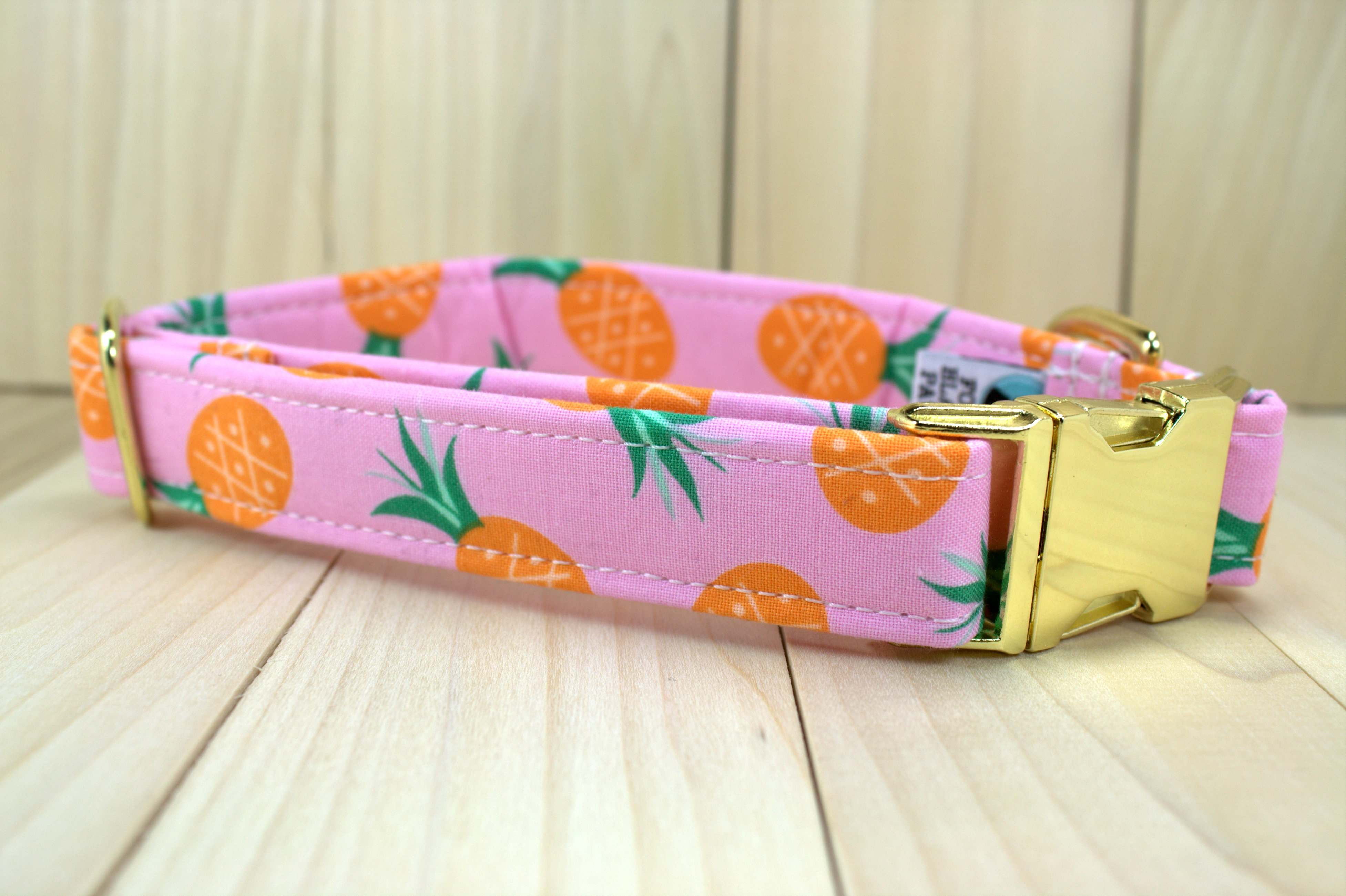 Pineapple Dog Collar from Four Black Paws.