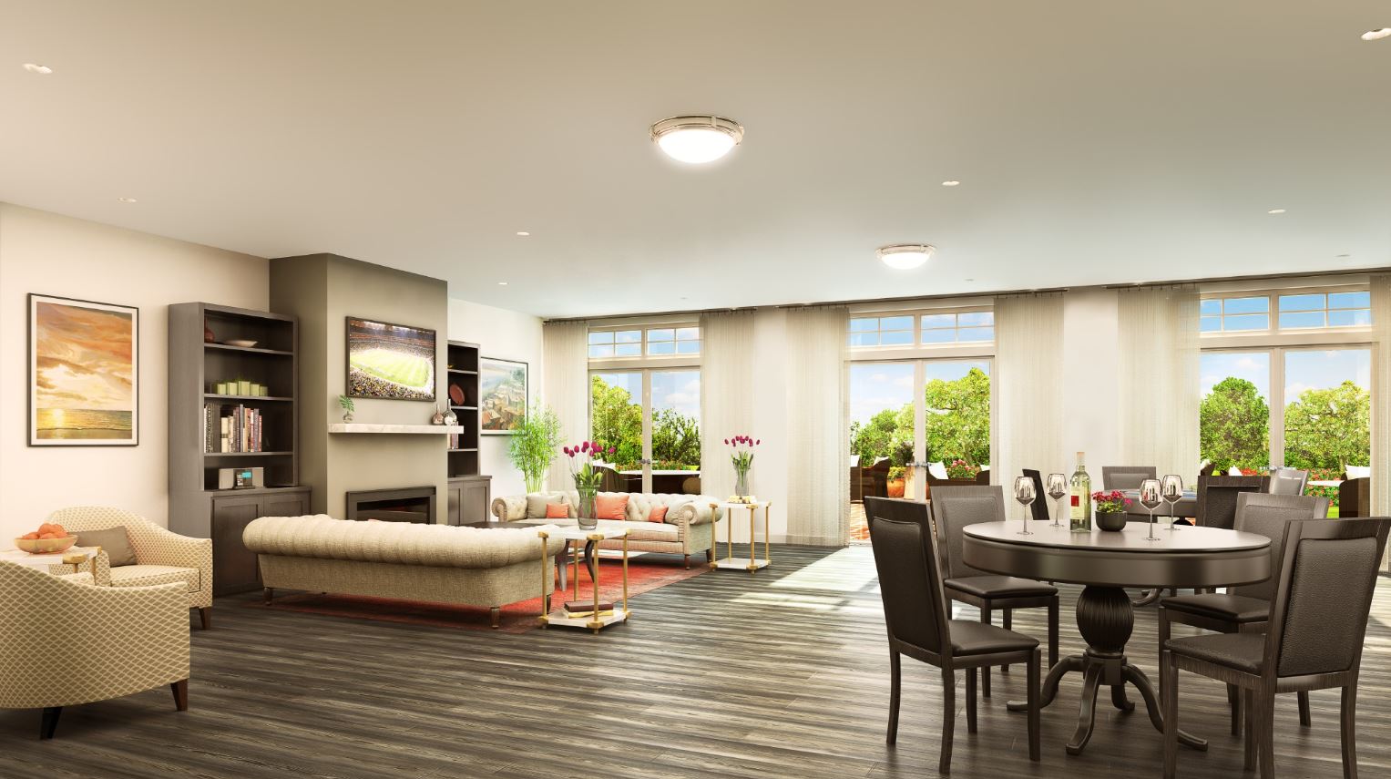 Two-bedroom residences at The Preserve average 1,350 square feet and are as large as 1,640 square feet, far larger than all other apartments in the area. The units feature open concept floor plans.