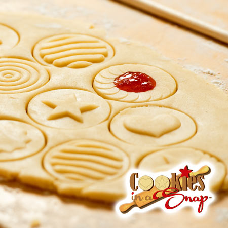 Cut and shape in one easy motion, with Cookies in a Snap!