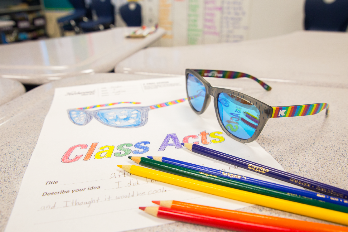 100% of the proceeds from the sale of the "After the Storm" sunglasses will benefit local elementary art education.