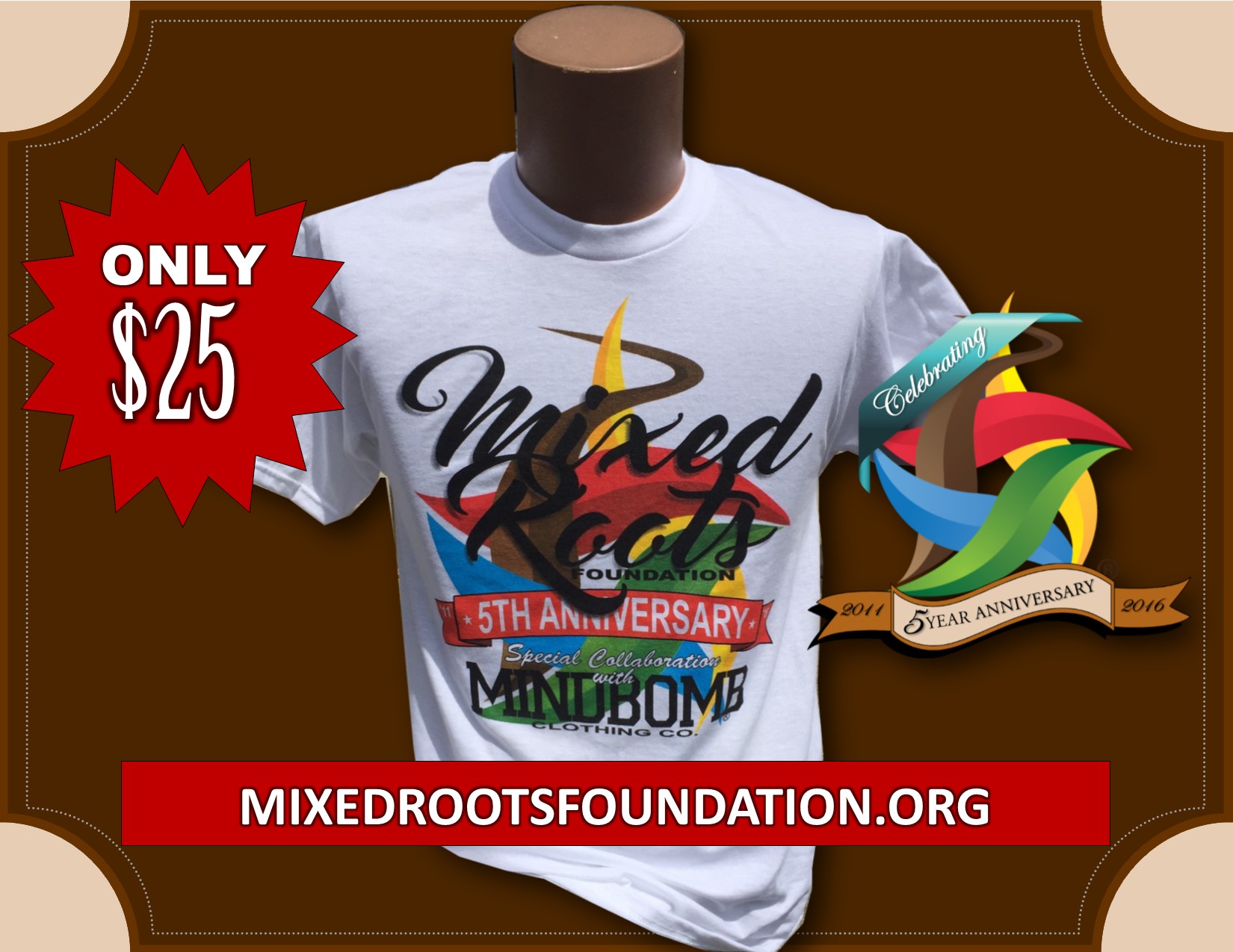 Help Us Celebrate & Show Your Support - Buy Your Mixed Roots 5 Year Anniversary T-Shirt Today!!