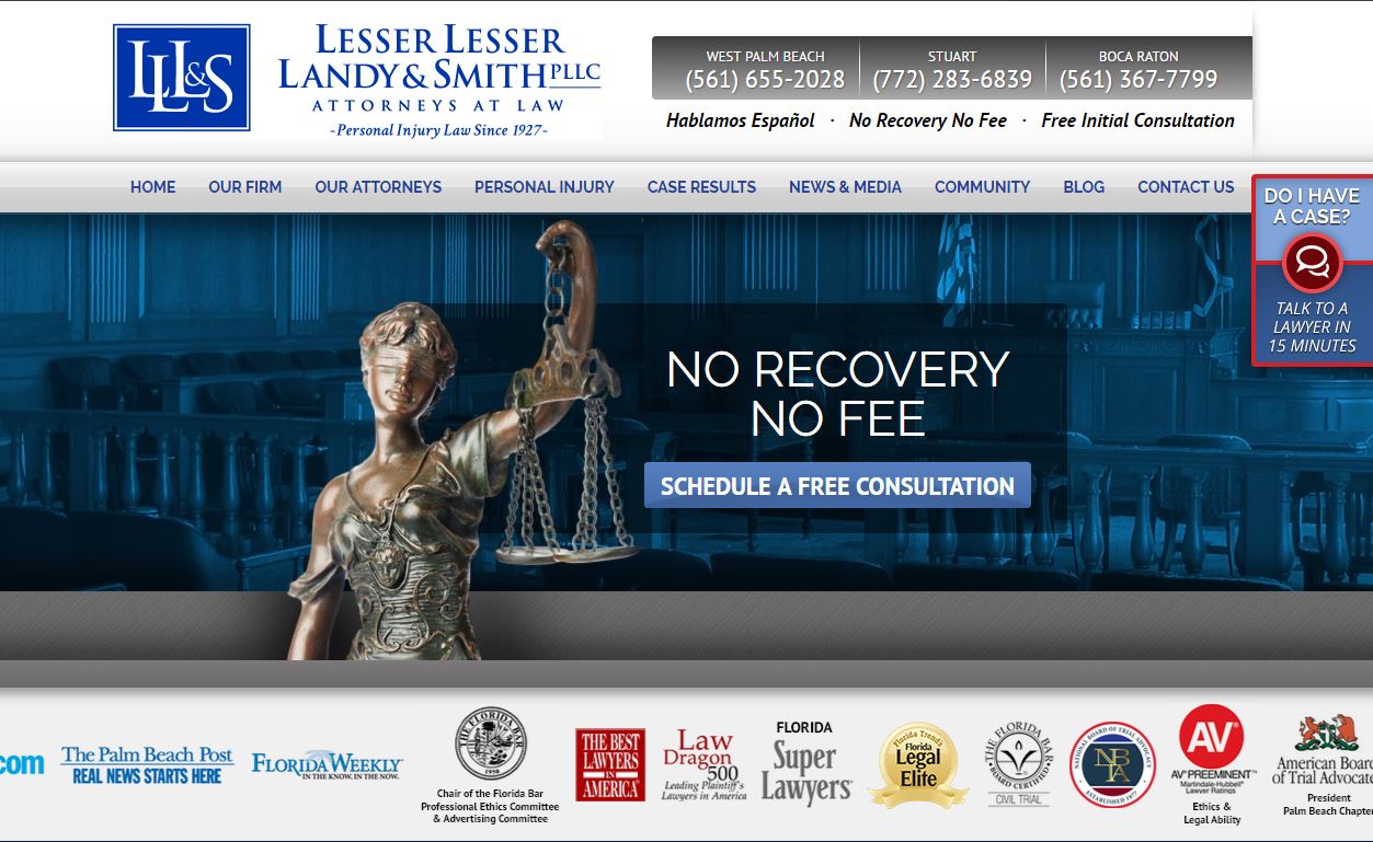 Lesser, Lesser, Landy & Smith, PLLC New Website