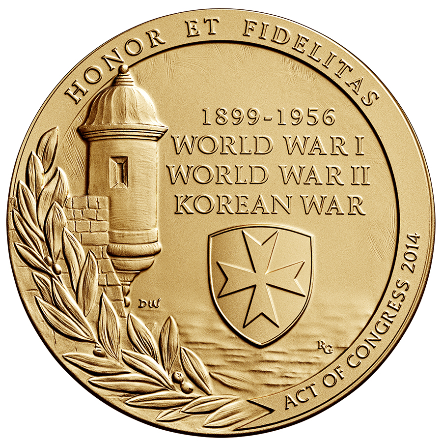 U.S. Army 65th Infantry Regiment Medal Reverse