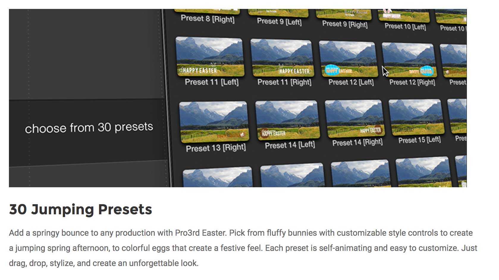 Pixel Film Studios - Pro3rd Easter - Final Cut Pro X Plugins