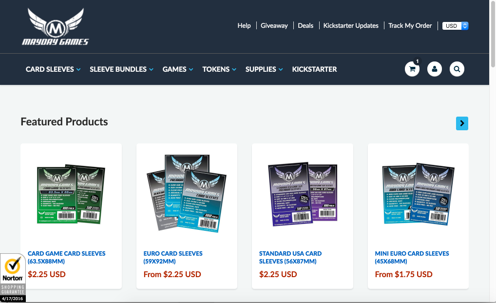 Mayday Games launches brand new website to better serve its card sleeve customer base.