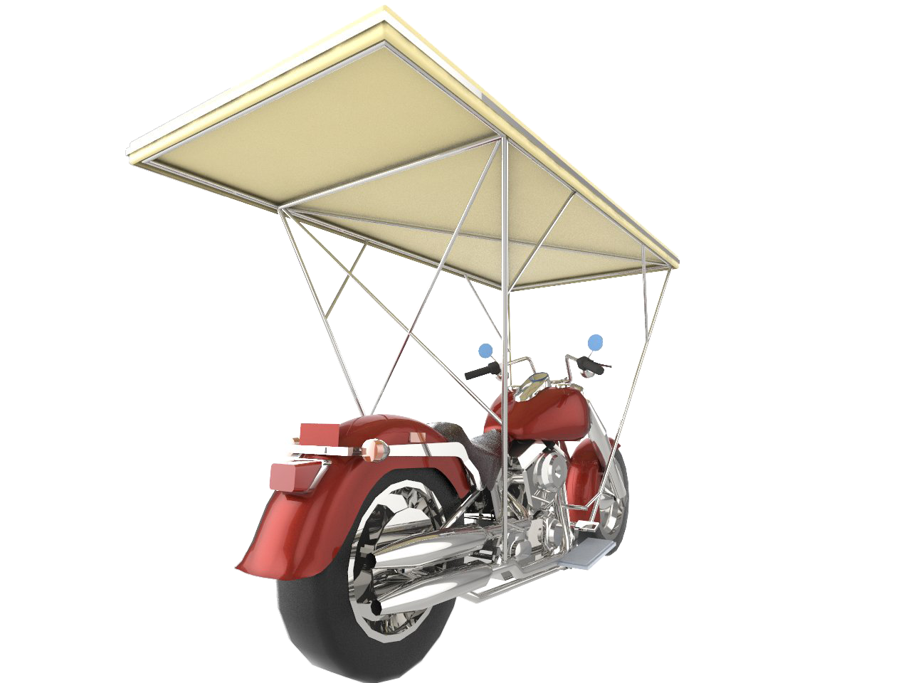 With this device, motorcycles are shielded from the effects of the wind’s impact, thus providing added safety.