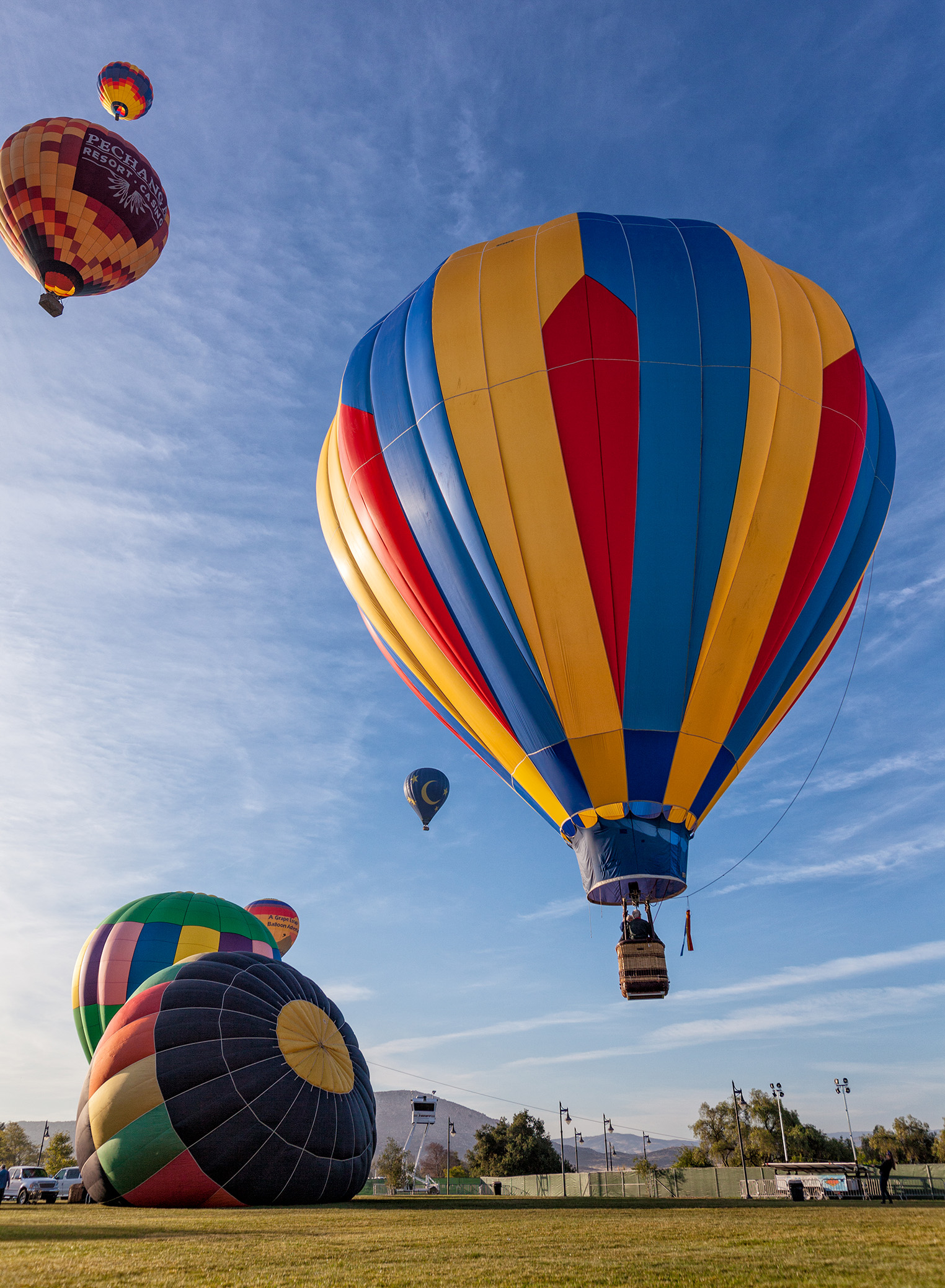 Somewhere Over the "Rainbow Gap" in Temecula you will see dozens of hot air balloons.