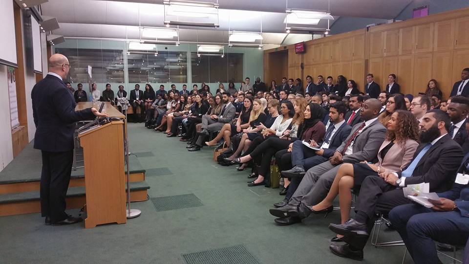 The audience in the Attlee Suite, Portcullis House, Parliament