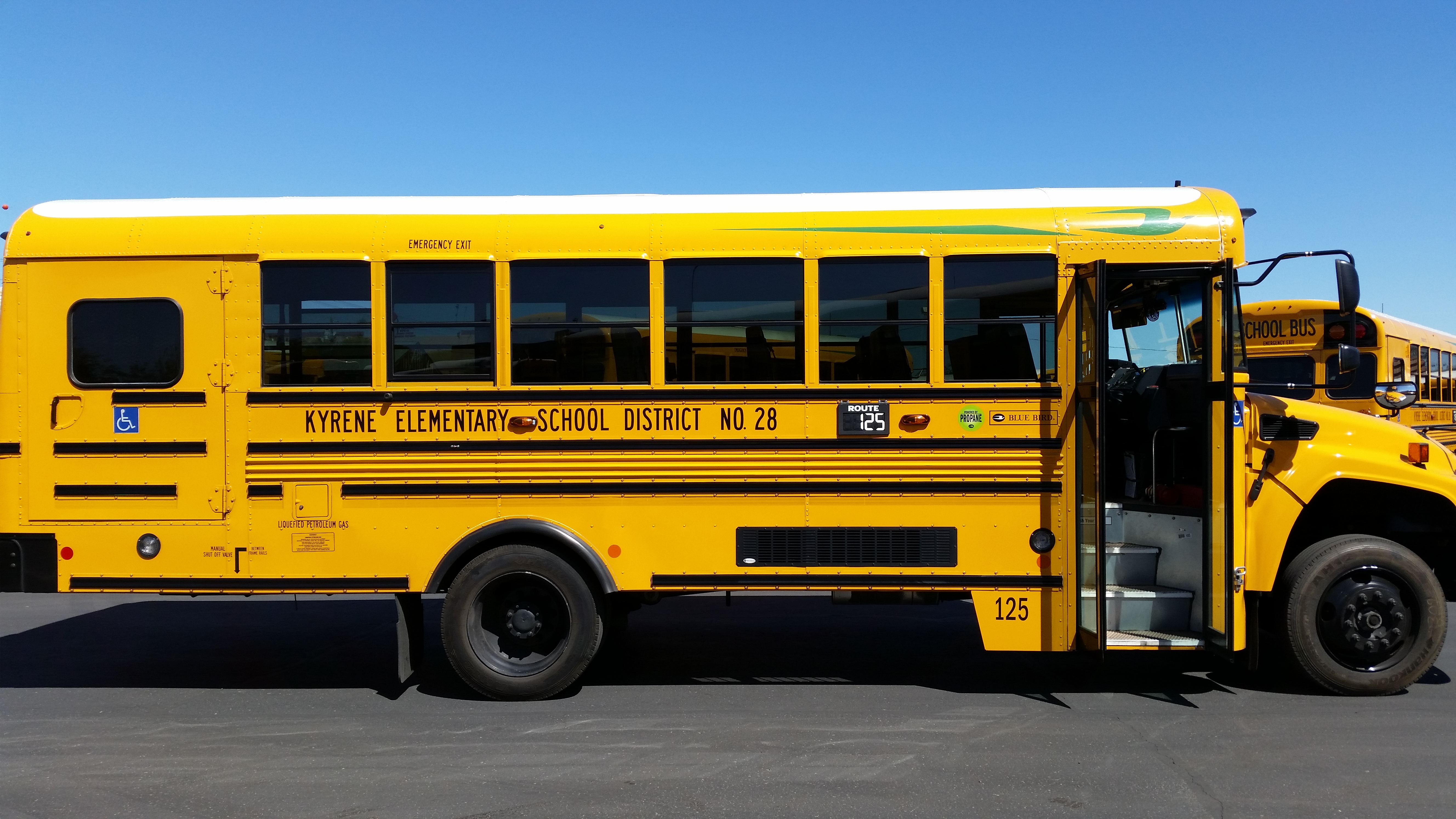 Kyrene School District started with propane autogas in 2014 when it purchased 25 Blue Bird Vision Propane-Powered buses. This school year, Kyrene School District added 73 more.