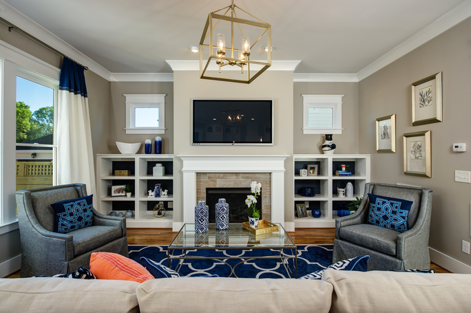 A glimpse at one of the interior designs in a custom home at Oakdale at Mordecai