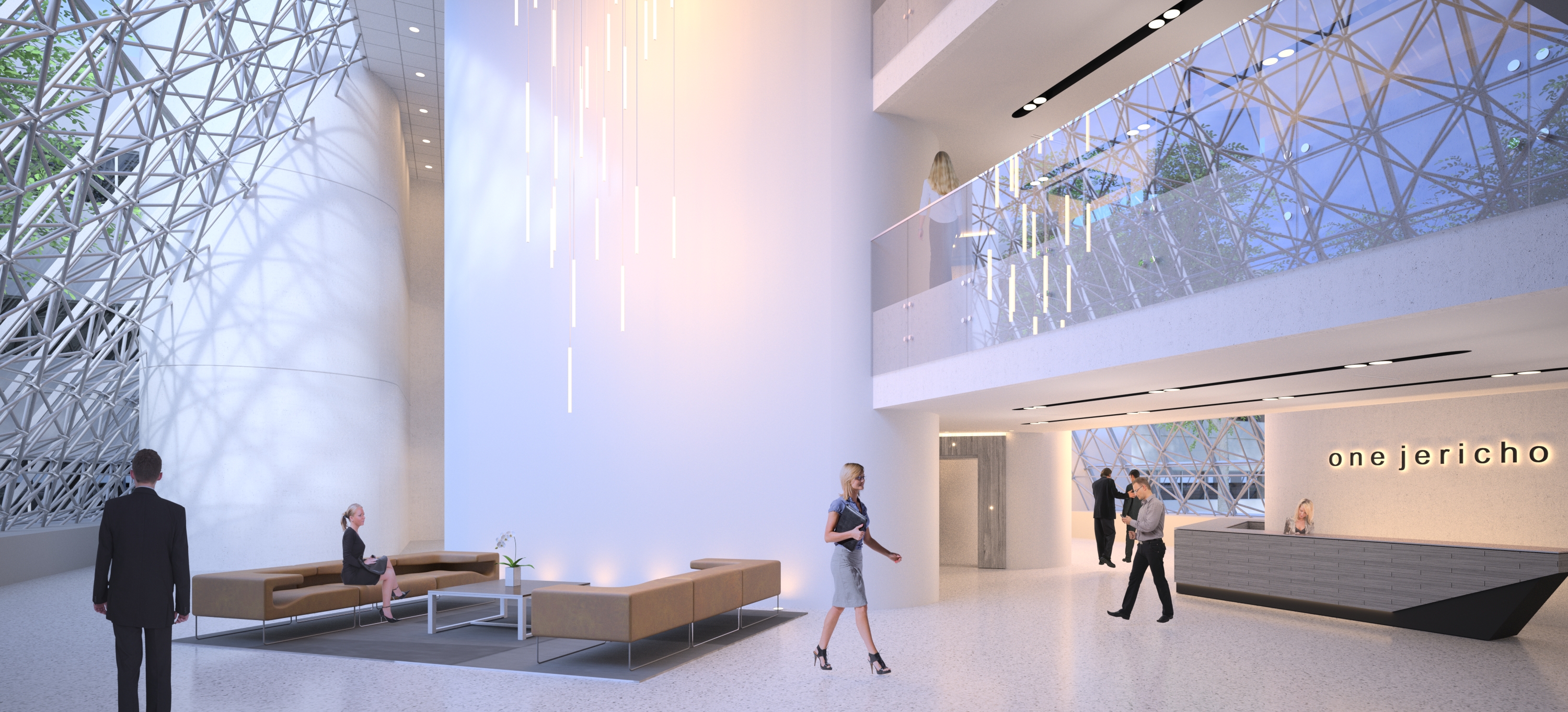 Pictured above: The proposed atrium renovation at Jericho Plaza – one of many upgrades planned at Jericho Plaza.