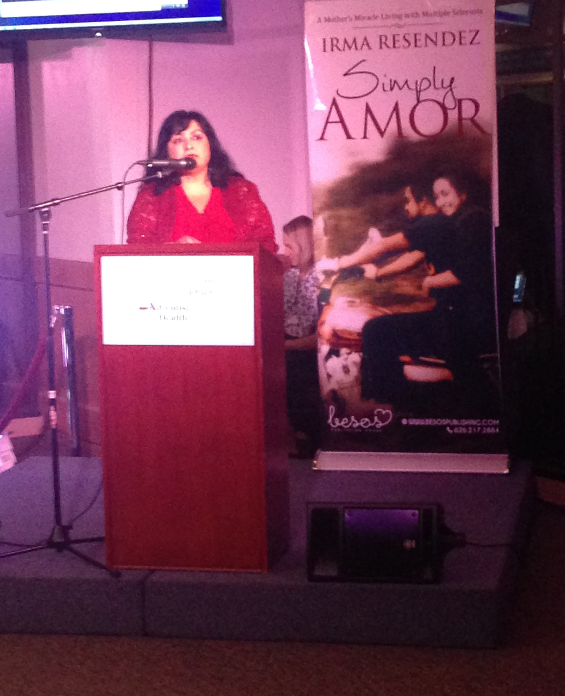 Founder Irma Resendez in 2014 at her Simply Amor book signing.
