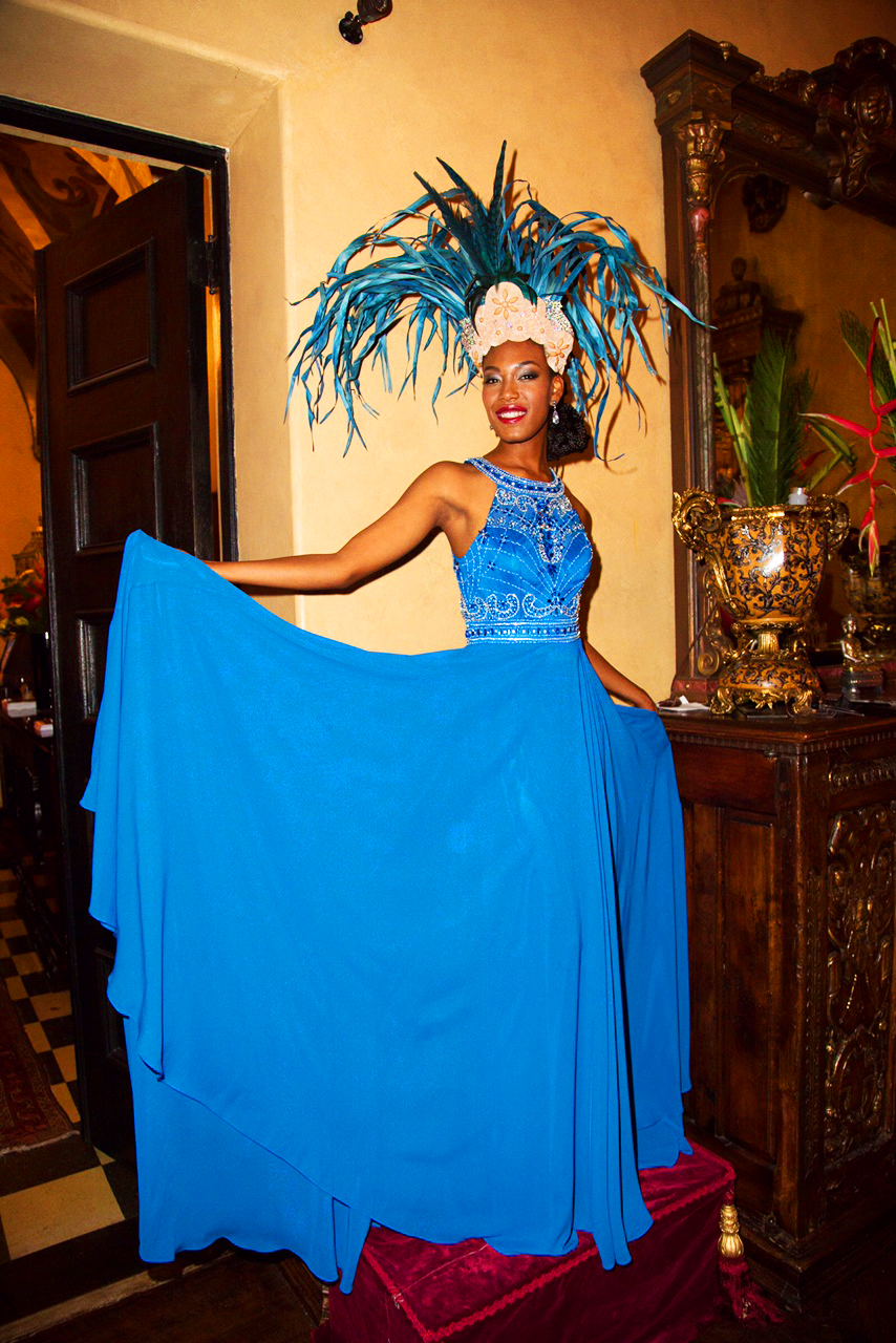 SUE WONG Model photographed in the grand ballroom of Sue Wong's historical Hollywood landmark palazzo, The Cedars - Photo courtesy of William Kidston
