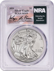 Wayne LaPierre Signature American Eagle Silver Coin