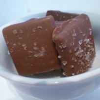 Milk chocolate sea salt toffee from Amy's Candy Bar.