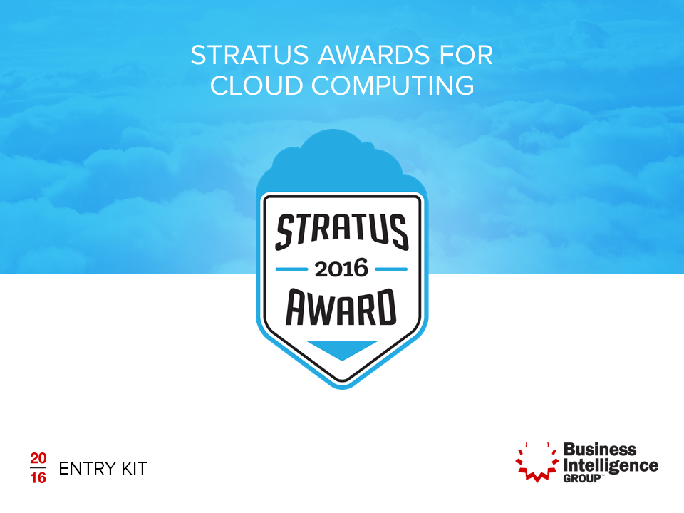 2016 Stratus Award Entry Kit