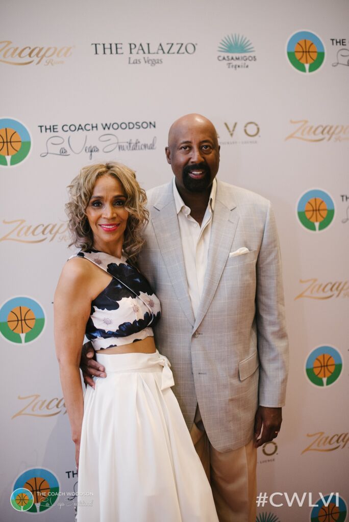 Coach Woodson and his wife Terri walk the red carpet at the 2015 Woodson Gala