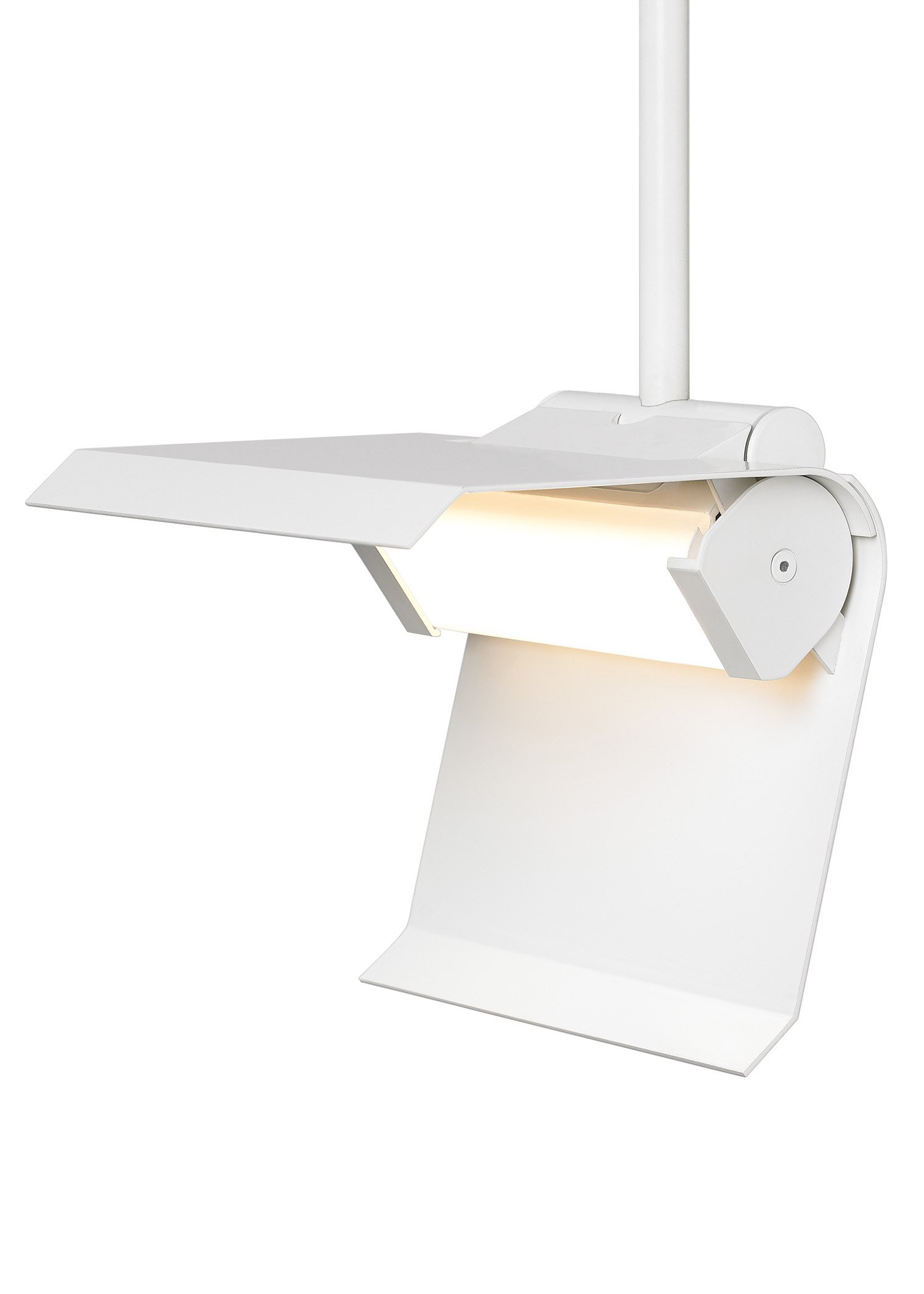 The Render LED line-voltage head by Tech Lighting features a unique clamshell design for optimal vertical light distribution with adjustable horizontal cutoff control ranging from two to 120-degrees.