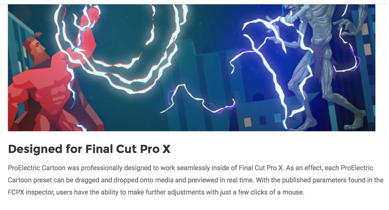 Pixel Film Studios - FCPX Effects - ProElectric Cartoon