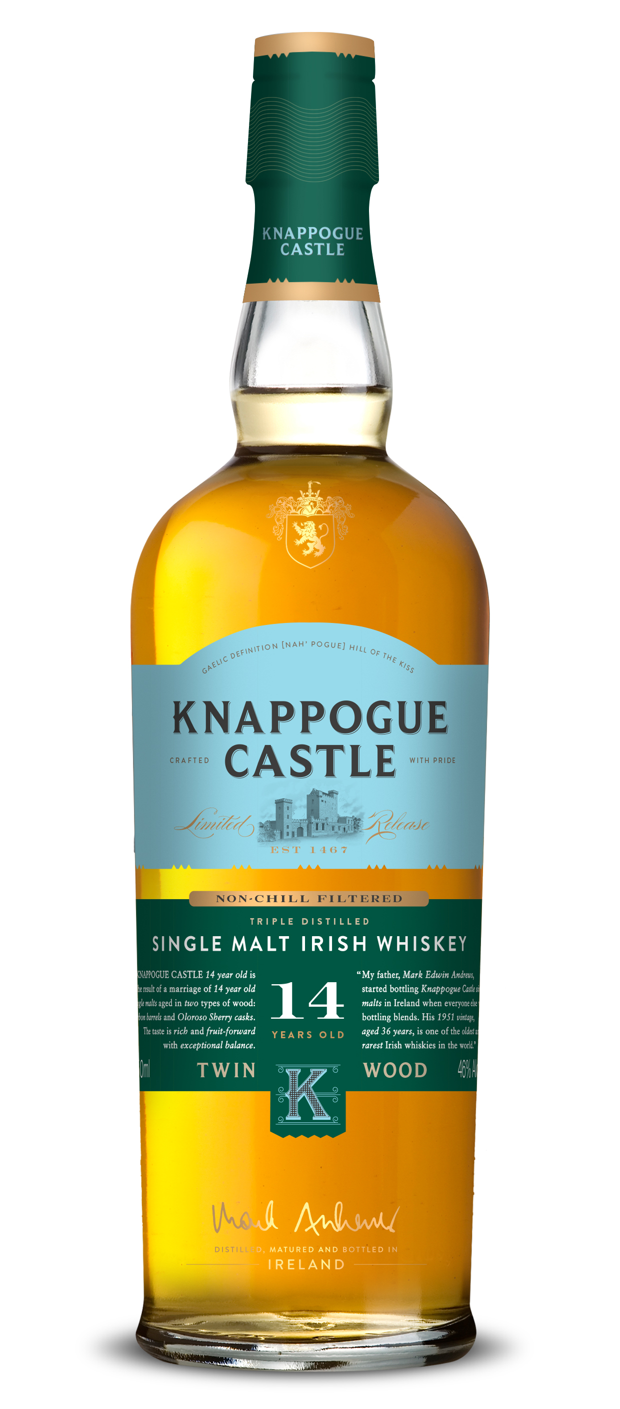 Knappogue Castle Single Malt Irish Whiskey 14 Year