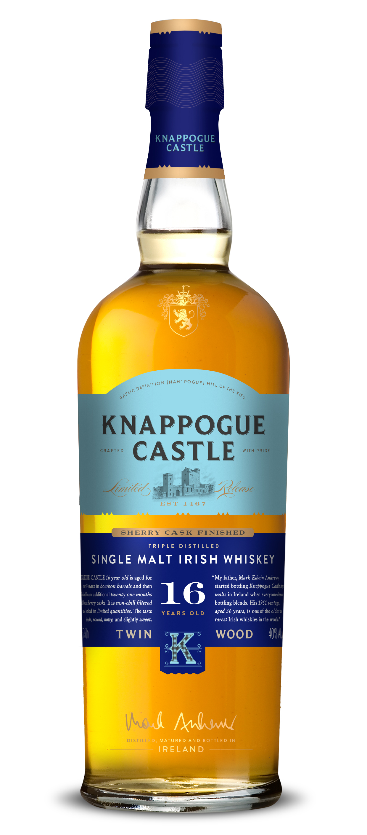 Knappogue Castle Single Malt Irish Whiskey 16 Year