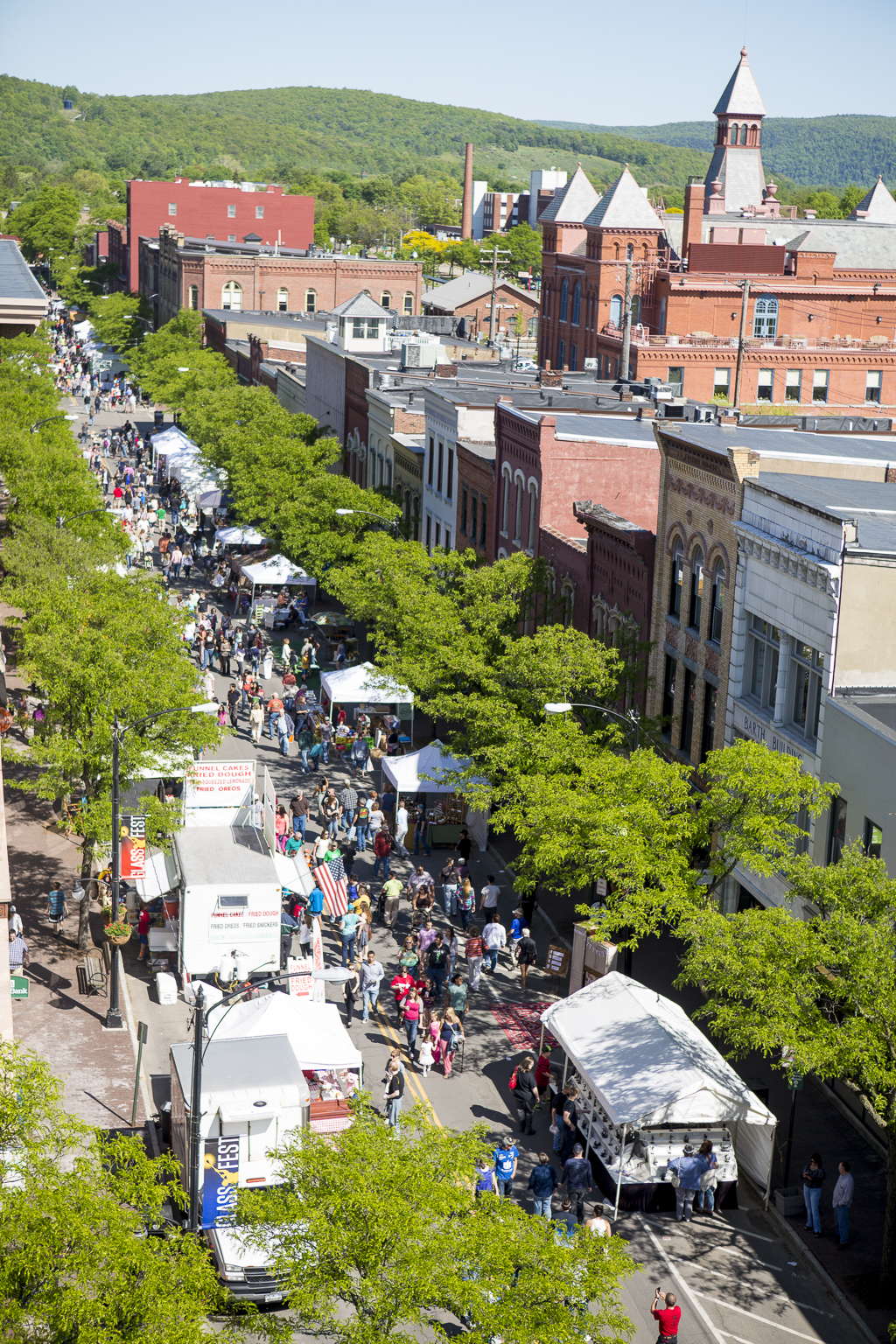 Aerial View of Historic Market Street during GlassFest