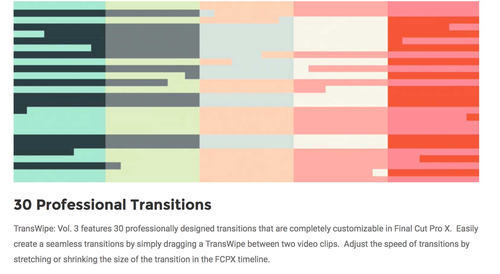 TransWipe Volume 3 - FCPX Transitions - Pixel Film
