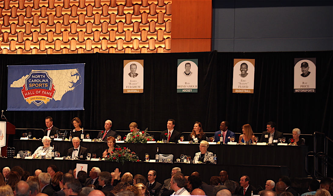 N.C. Sports Hall of Fame gala and ceremony in Raleigh.