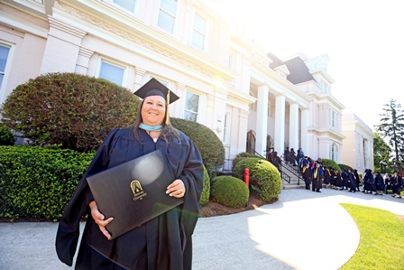 The class of 2016 included Turrah Benton, a post-traditional online learner who is also a full-time fourth grade teacher and mother of three.