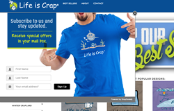 Life is Crap_Get-an-email screenshot by ShopSocially