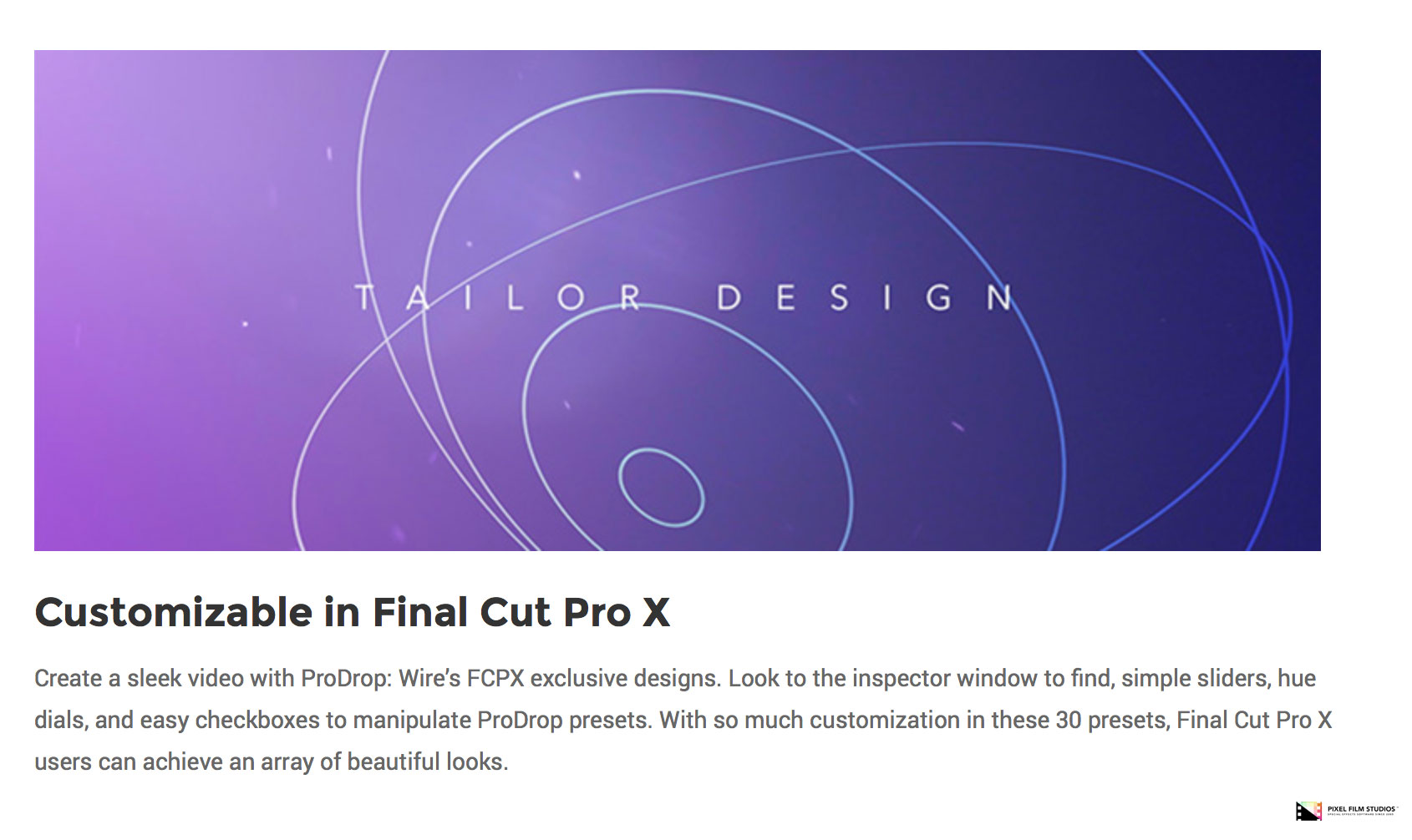ProDrop Wire - Pixel Film Studios - Final Cut Pro X