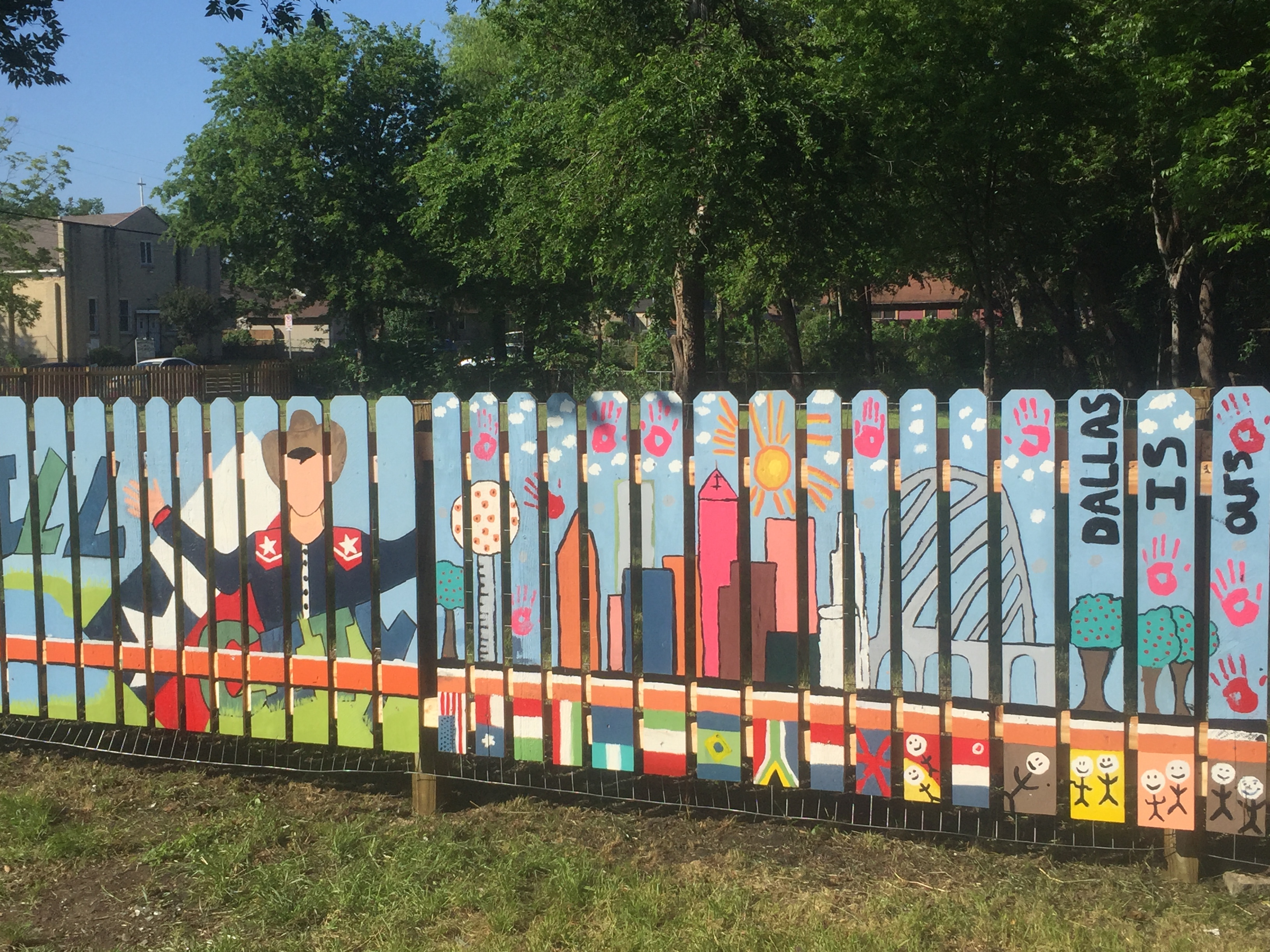 Panels on fence