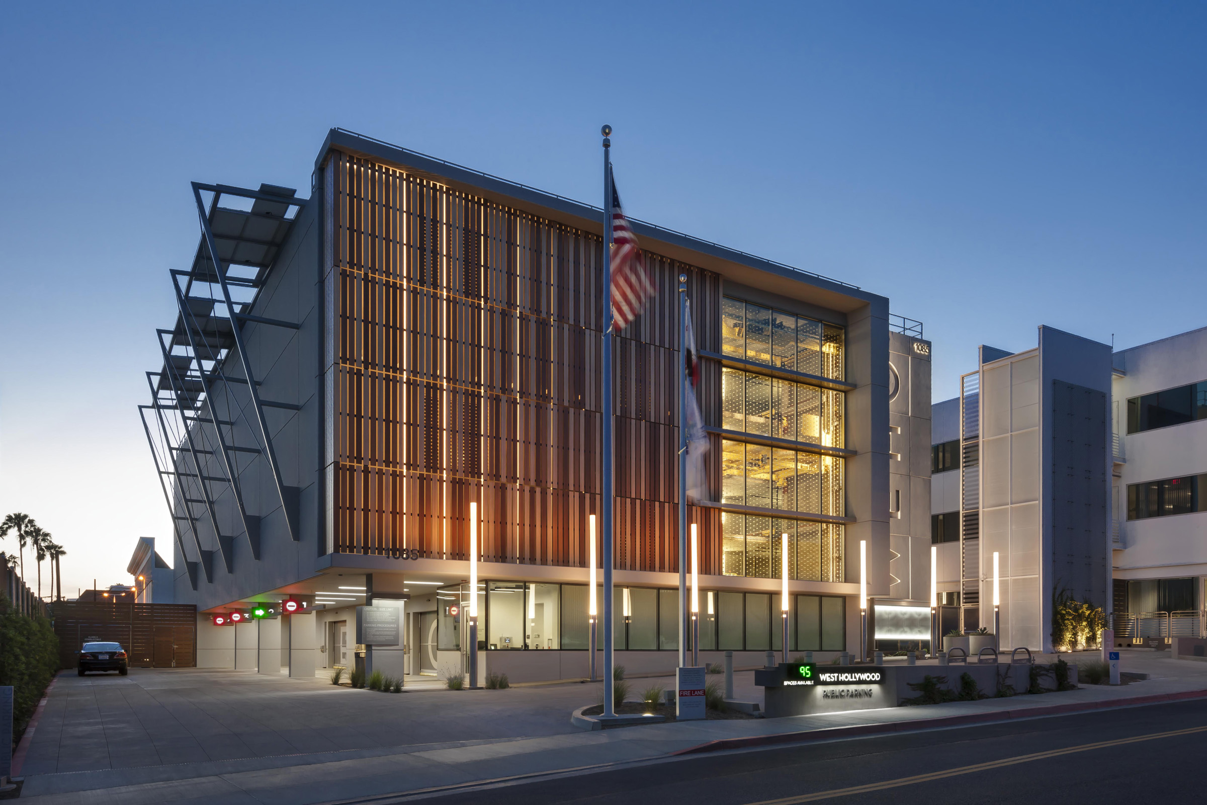 The fully-automated parking garage in West Hollywood, California is the first of its kind on the West Coast for a municipality.