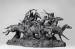 Frederic Remington, Dragoon soldiers, bronze scupture, horses, Legacy,  Indigenous Americans, Western art, Western frontier, cowboys, soldiers, explorers, 19th century American West, culture clash, Sid W. Richardson, Sid W. Richardson Foundation, Sundance