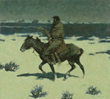The Luckless Hunter, Frederic Remington,Oil on canvas, Sid Richardson Museum, Indigenous Americans, 19th century American West, Fort Worth, Texas, Sundance Square