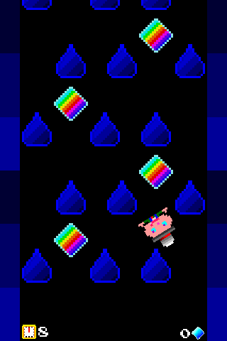 Blue cup is like a game of reverse plinko.