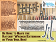 The Ratchet Wrench Extension is a utility patent that features an improved design for the traditional socket wrench.
