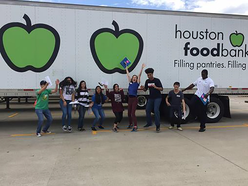 In Houston, TX, 160 students from the College Community Career Center collected 240 pounds of food and educated 4000 community members about hunger.