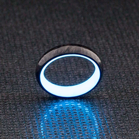 Blue Carbon Lume Ring, by Carbon 6