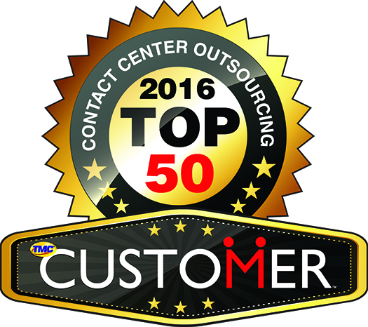The 2016 CUSTOMER Magazine Top 50 Contact Center Outsourcing Awards Ranking recognizes the top inbound and outbound teleservices agencies, both domestic and international