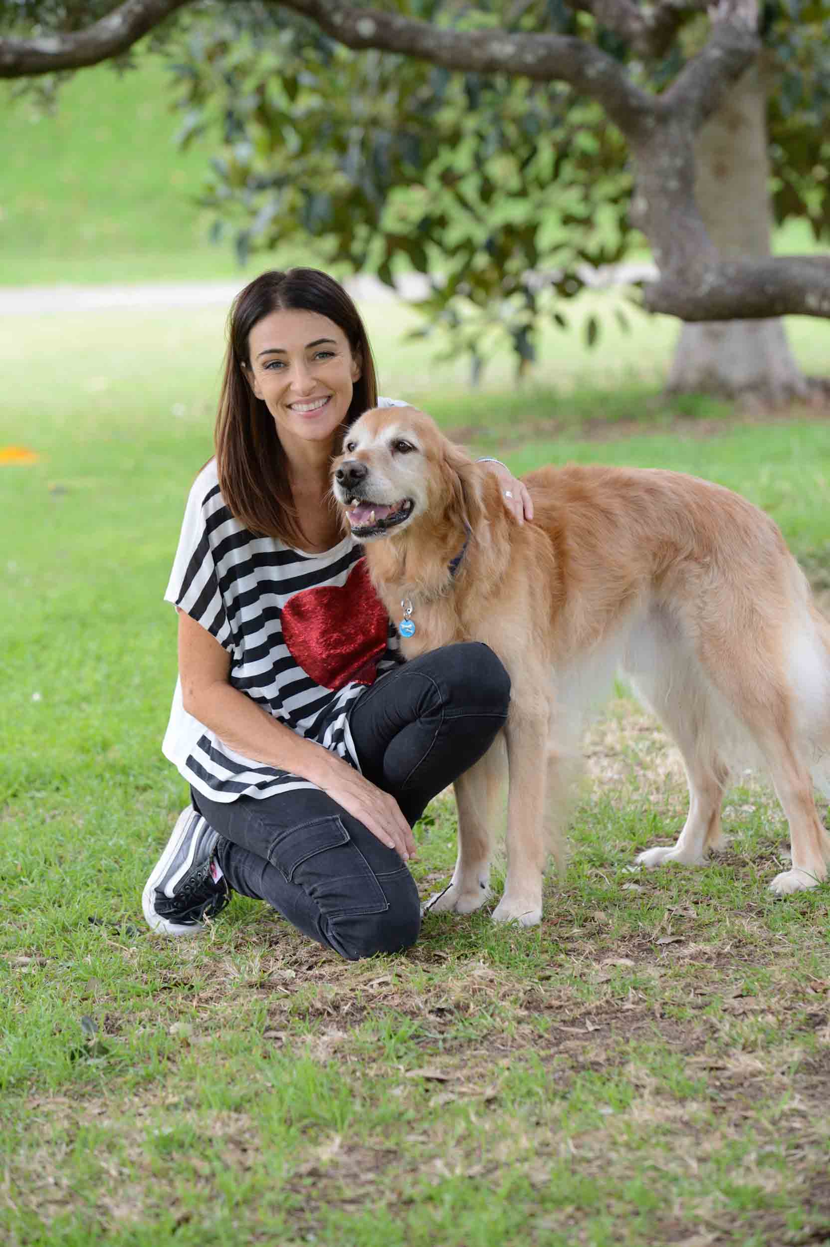 Dr Katrina Warren & her dog Riley celebrating Pet Appreciation Week for PAW by Blackmores.