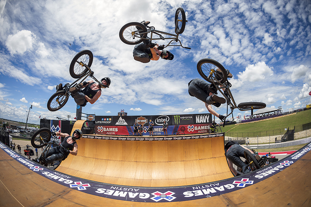 Monster Energy's Vince Byron Competing in BMX Vert at X Games Austin 2016
