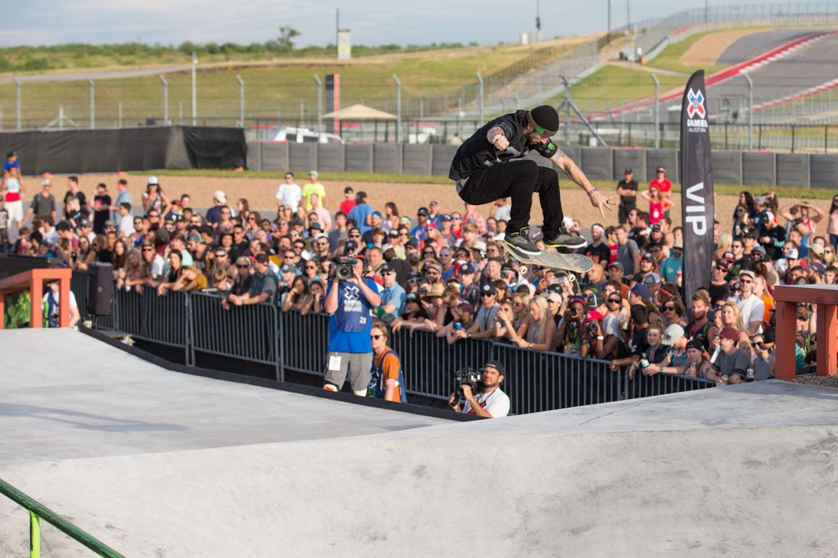 Monster Energy's Chris Cole Competing in Men's Skateboard Street at X Games Austin 2016
