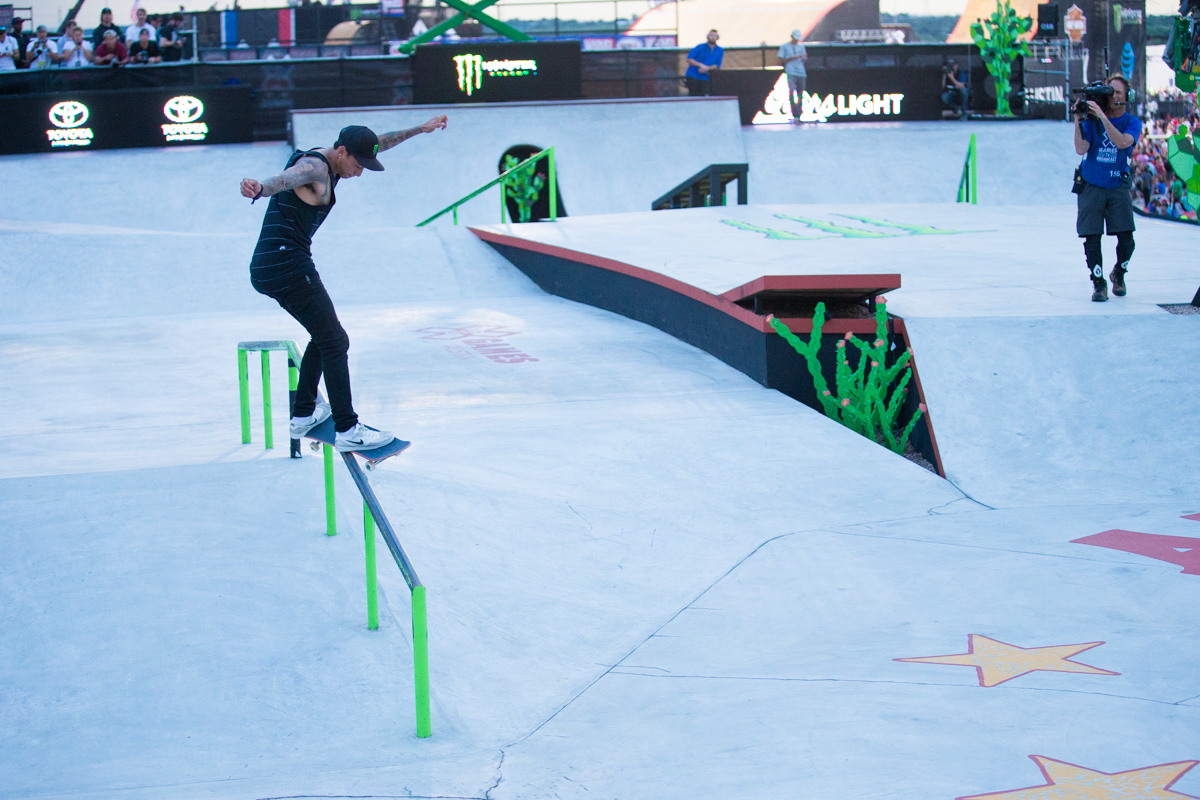 Monster Energy's Nyjah Huston Takes Silver in Men's Skateboard Street at X Games Austin 2016