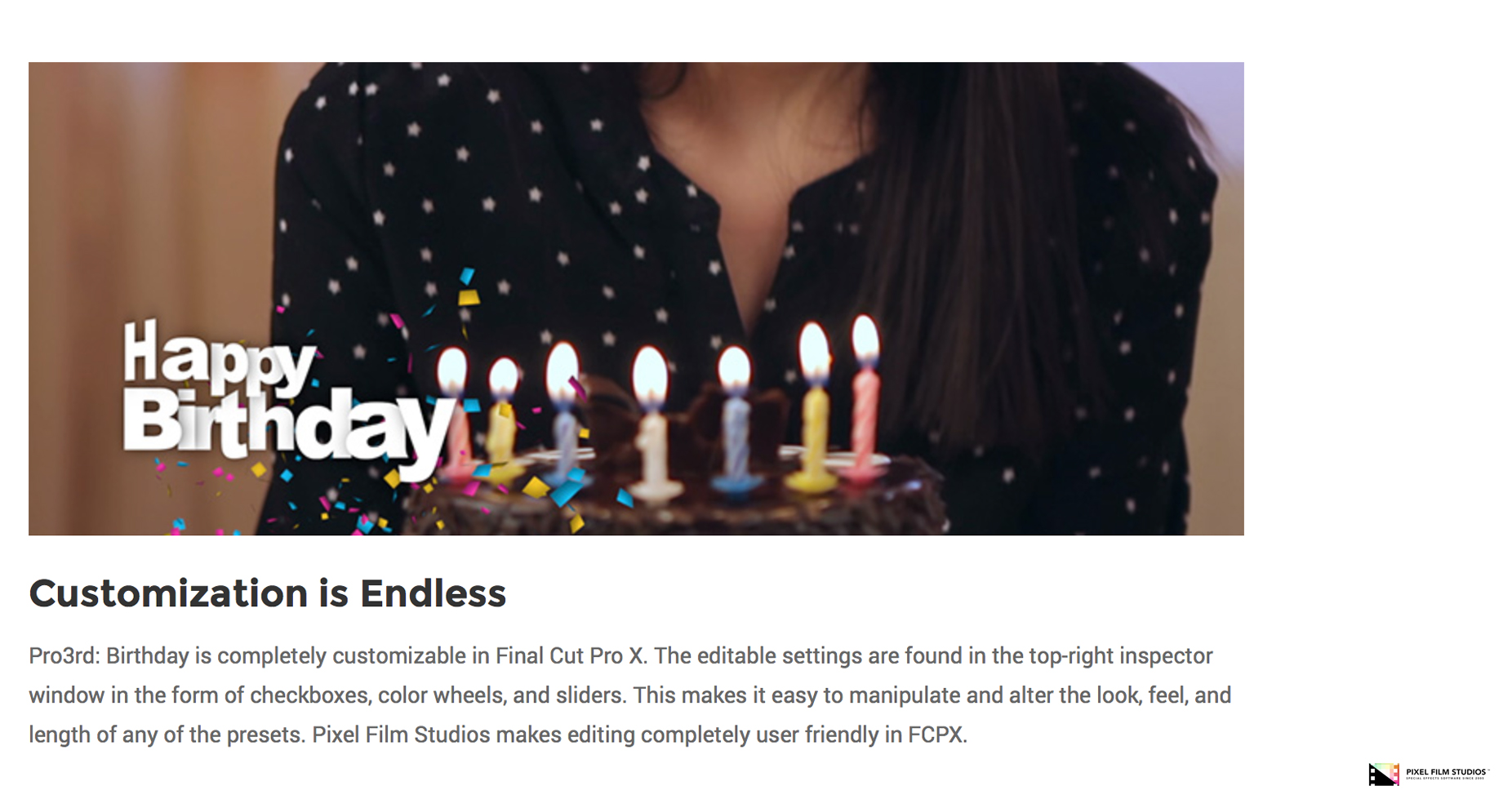 Pixel Film Studios Lower Third - Pro3rd Birthday - FCPX