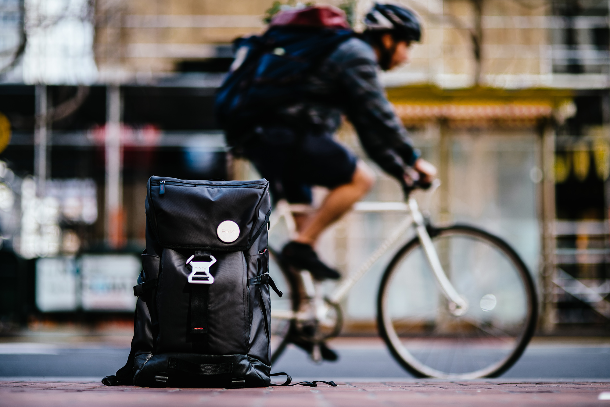 BackPAIX is engineered to make commuting easier for cyclists and those who take public transportation.