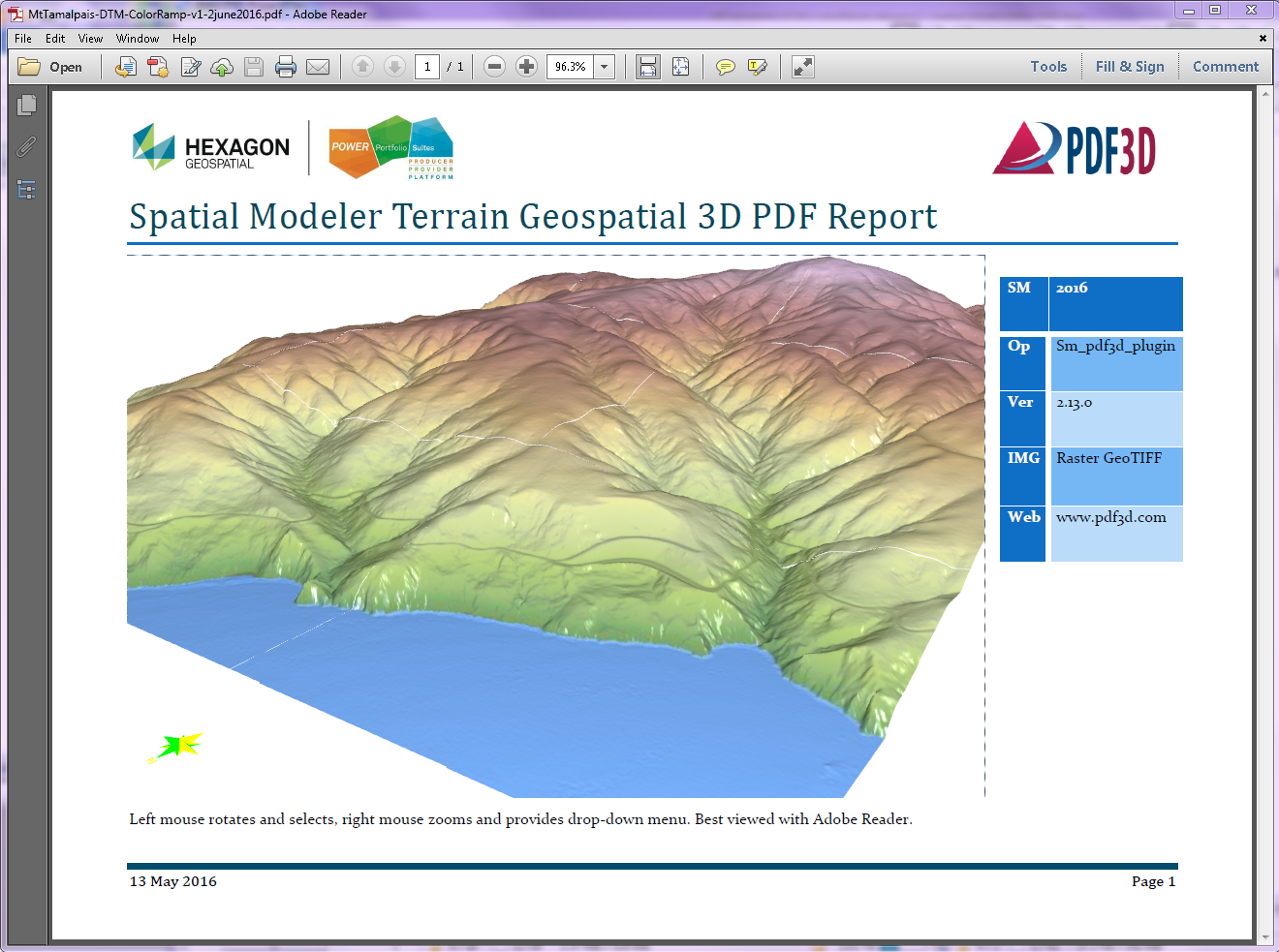 PDF3D Plugin for IMAGINE Spatial Modeler