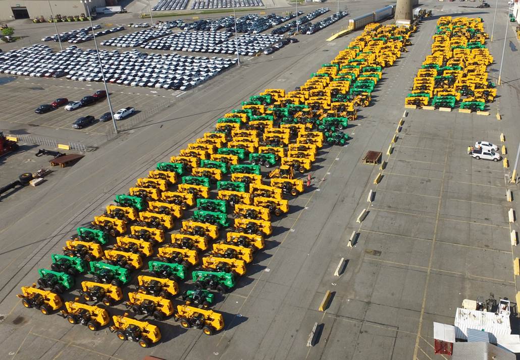 JCB recently received its largest-ever shipment of machines into Savannah from its UK manufacturing facility on May 28.